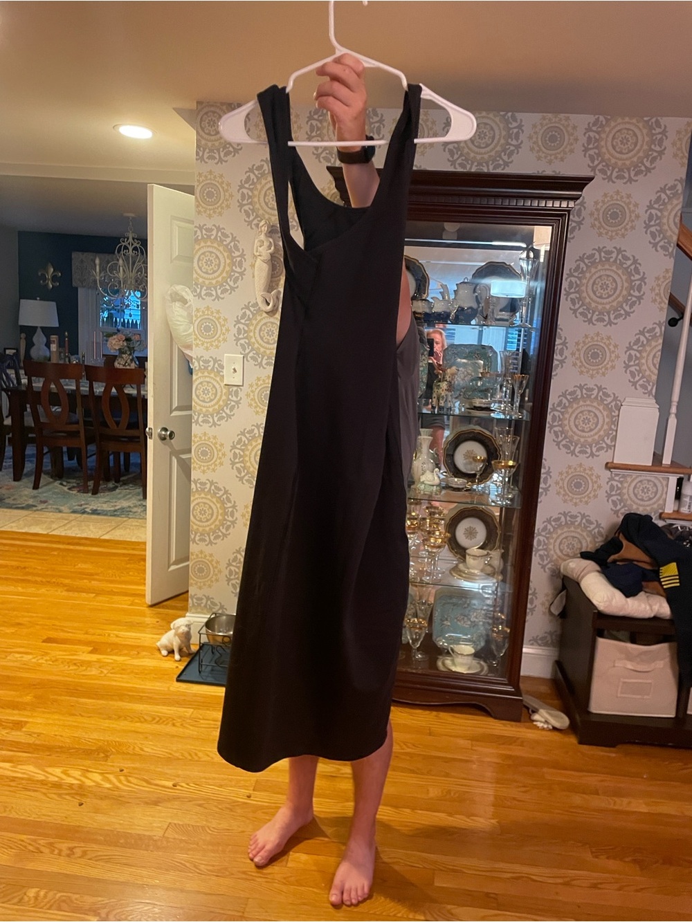Classic Black Sleeveless Midi Dress - Elegant Everyday Style